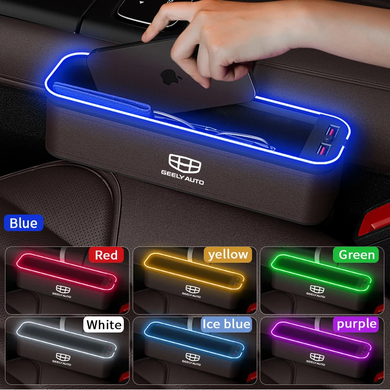

Car Seat Gap Storage Box Leather Storage Box For Geely Coolray Geometry C Monjaro Tugella Azkarra Okavango Emgrand storage box