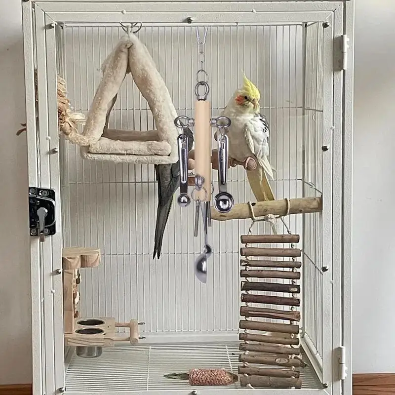 Parrot Toys Interactive Bird Cage Toy Interactive Chew Toys For African Grey Conure Caique Hangable Cockatiel Educational Puzzle