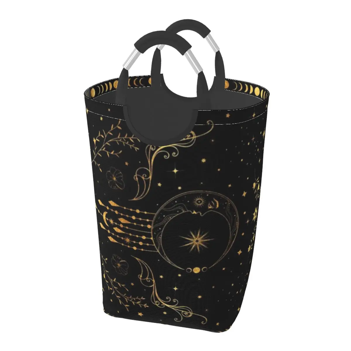 

Celestial Crescent Moon With Floral Accents And Moon Phase A dirty clothes pack