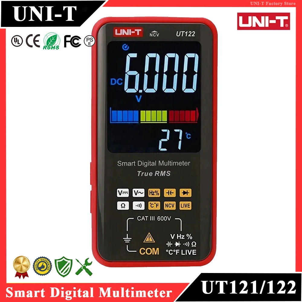 UNI-T-UT121A-UT121B-UT122-Smart-Digital-Multimeter-Professional-Voltage ...