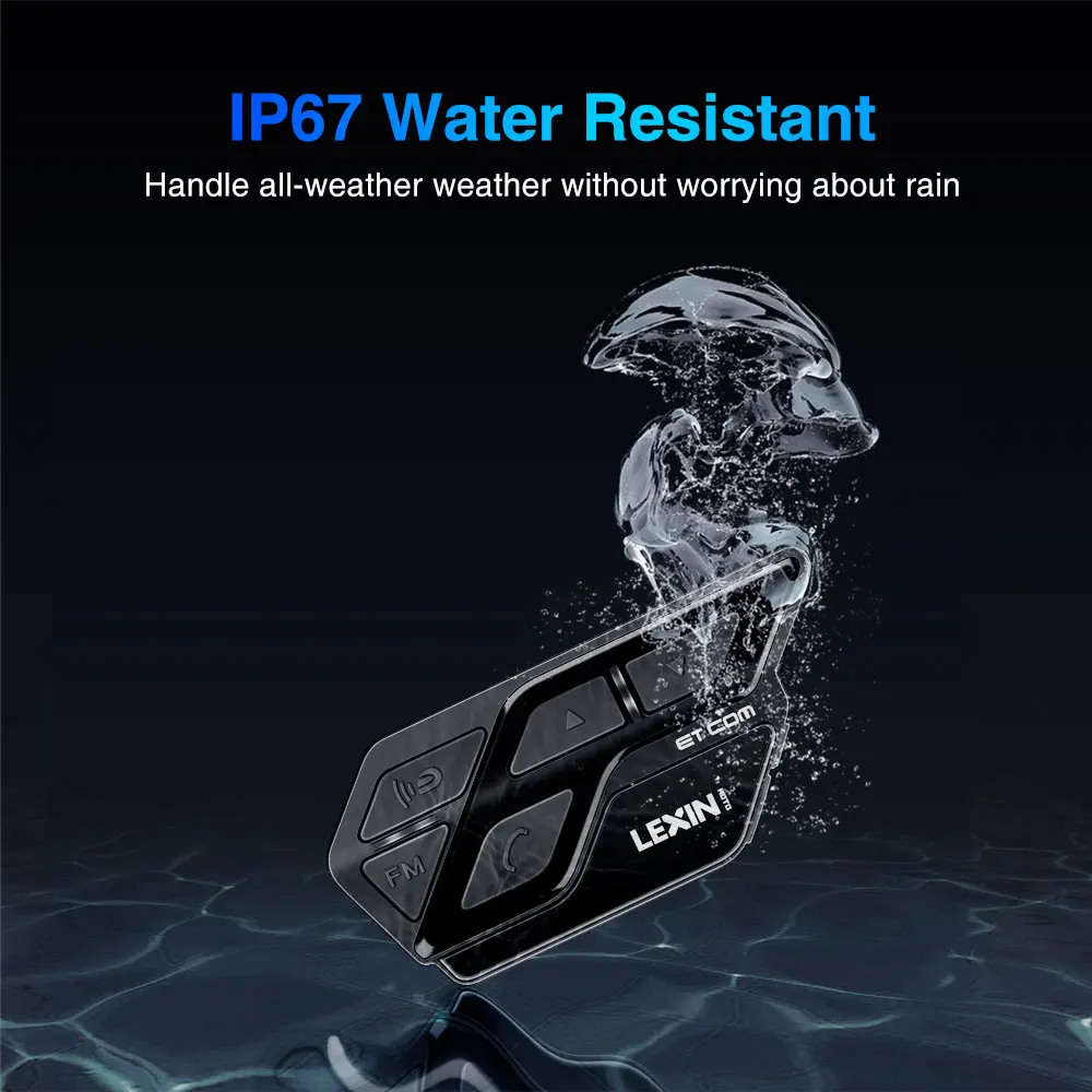 1PC LEXIN ET COM interfono Bluetooth v5.0 per moto con 6 colori fai da te,  cuffie impermeabili per casco 1200m per auricolari 2 ciclisti|Helmet  Headsets| - AliExpress