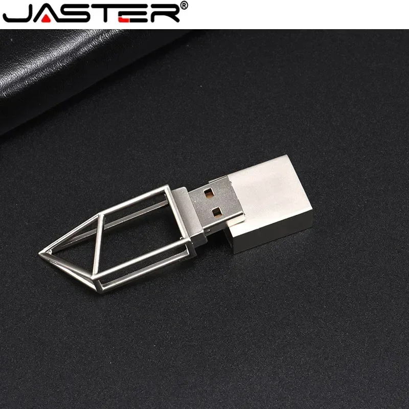Usb Flash Drive Flash Drive JASTER USB Flash Drive 2.0 Mini Metal Cutout Silver Gold 4GB 8GB 16GB 32GB USB Stick Pen Drive Free Perfect Gift