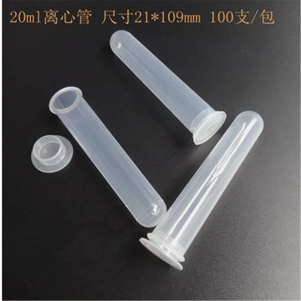 100 Pcs Lab Sample Preparation Plastic Press Caps Centrifuge Tube 20ml