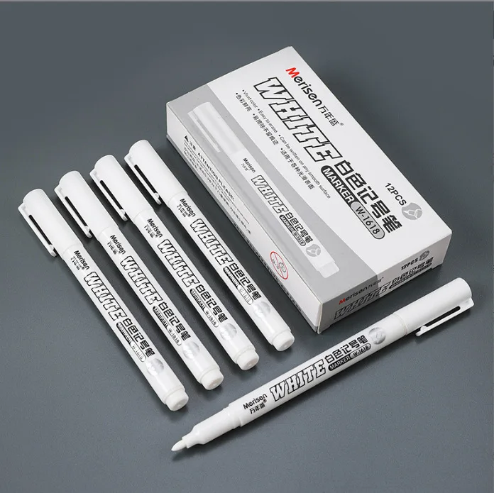 White Fabric Markers Pens Set, Dual Tip Permanent Fabric Art Paint Pens for  T-Shirts Sneakers