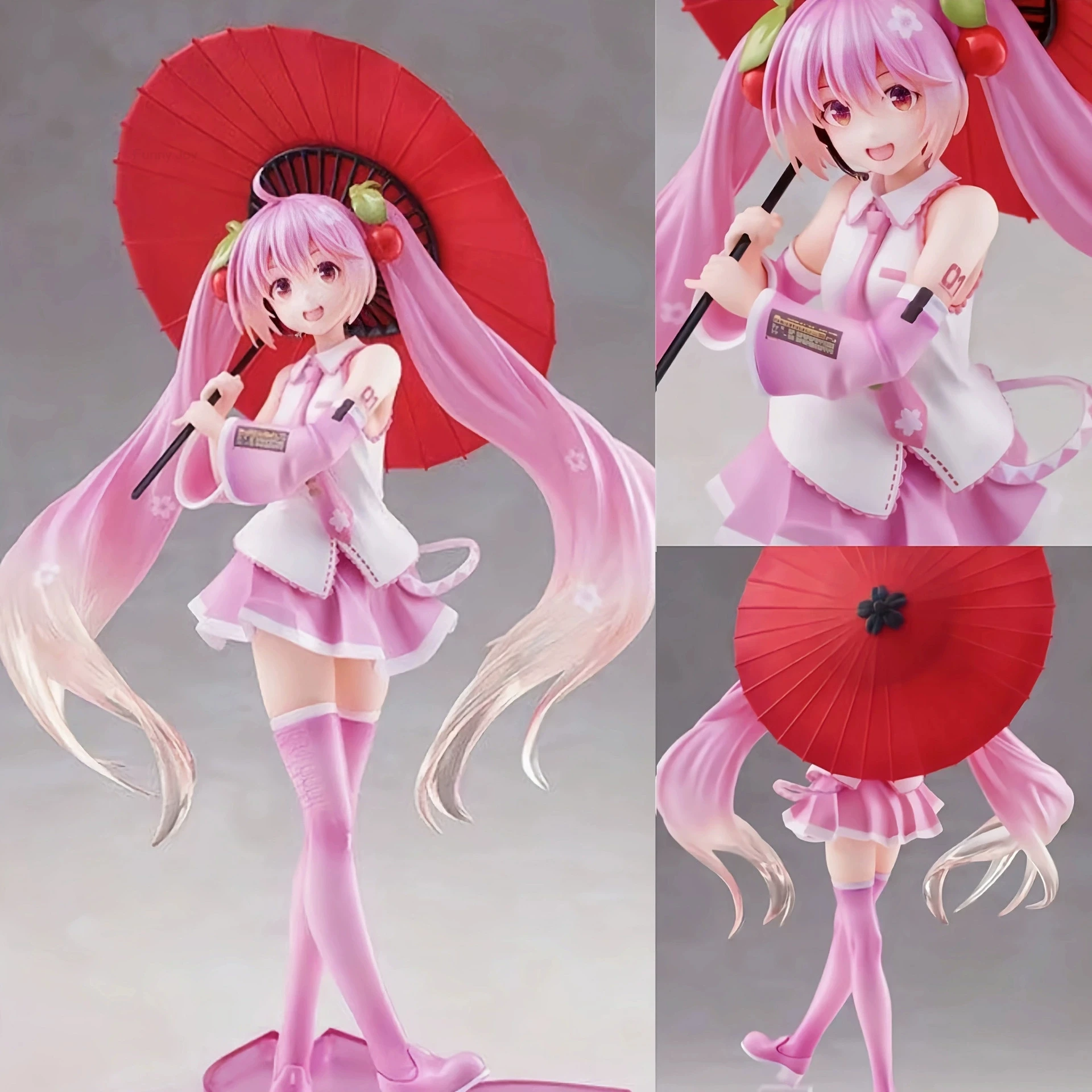 Anime Figure Cherry Blossoms Dress Action Figures Kawaii Swimsuit Vocaloid PVC Collectible Model Toys Girl Gift