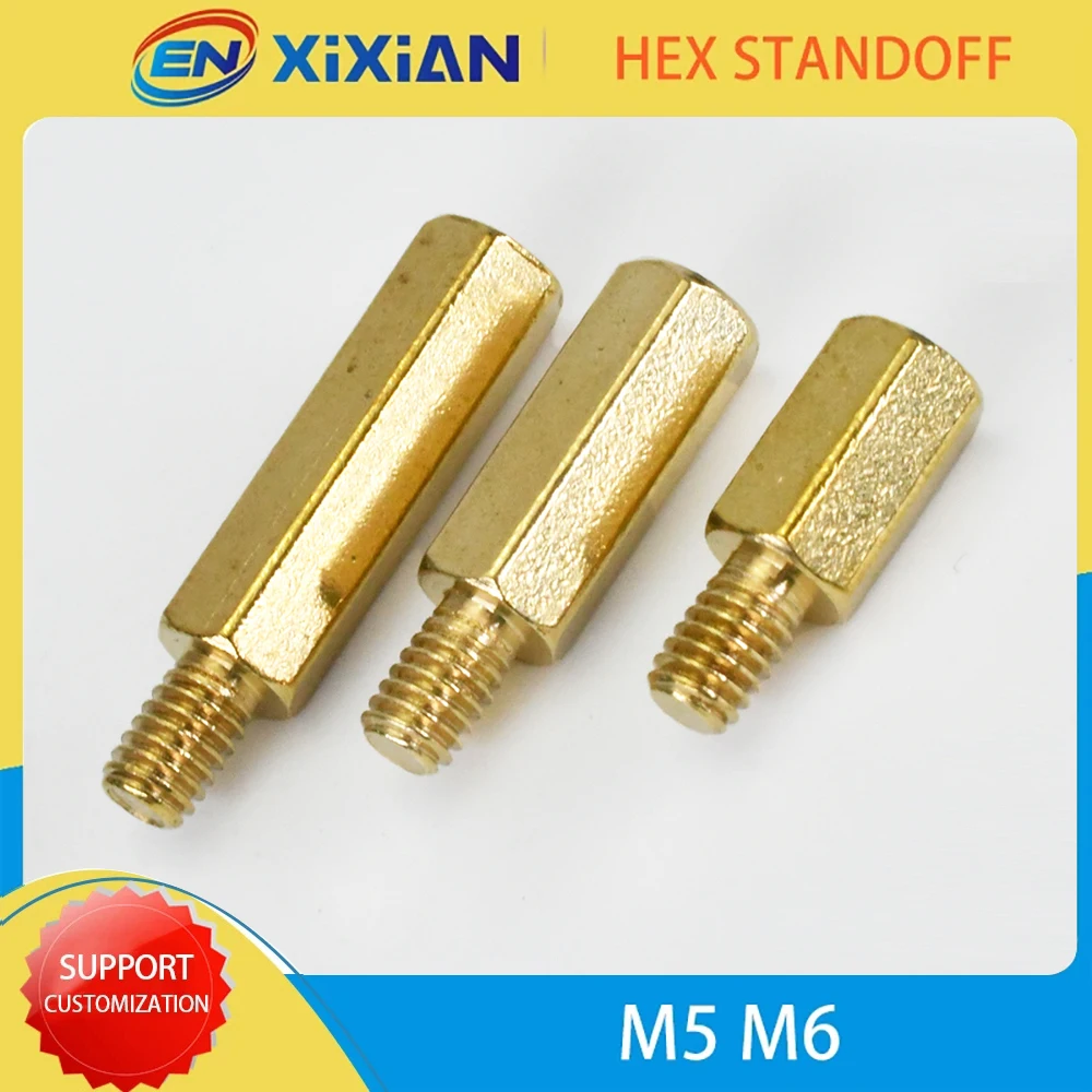 M6 x 20 mm + 8 mm Male to Female Hex Brass Spacer Standoff 10pcs