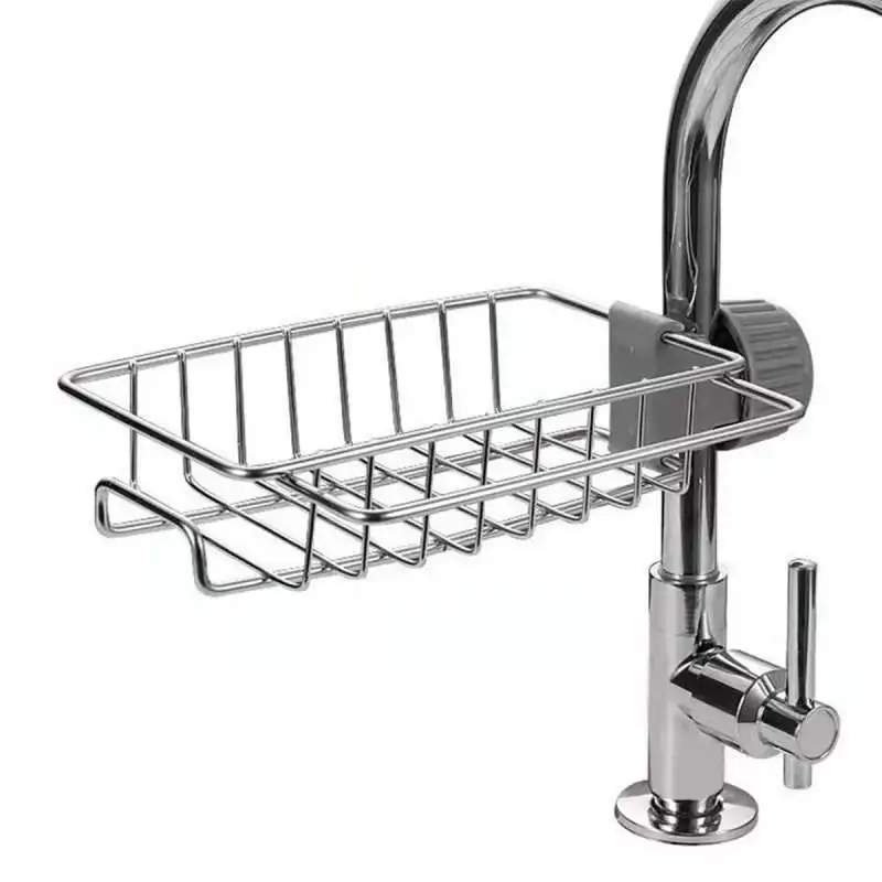 Kitchen Faucet Sponge Stainless Steel Bracket Shower Towel Rack Soap Box Sink Storage Rack to Store Bathroom Sponge Soap Brush Kitchen Faucet Sponge Stainless Steel Bracket Shower Towel Rack Soap Box Sink Storage Rack to Store Bathroom Sponge Soap Brush