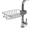 Kitchen Faucet Sponge Stainless Steel Bracket Shower Towel Rack Soap Box Sink Storage Rack to Store Bathroom Sponge Soap Brush