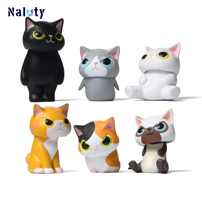 Figurines Miniatures Chats En Résine - Lot De 12, Pour Jardin Féerique, Terrarium, Décoration