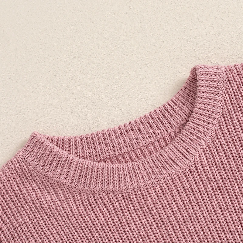 엄마와 나 글자 자수 라운드넥 니트웨어, 편안한 용수철, 가을 키즈 풀오버 상의, 패밀리 매칭 스웨터