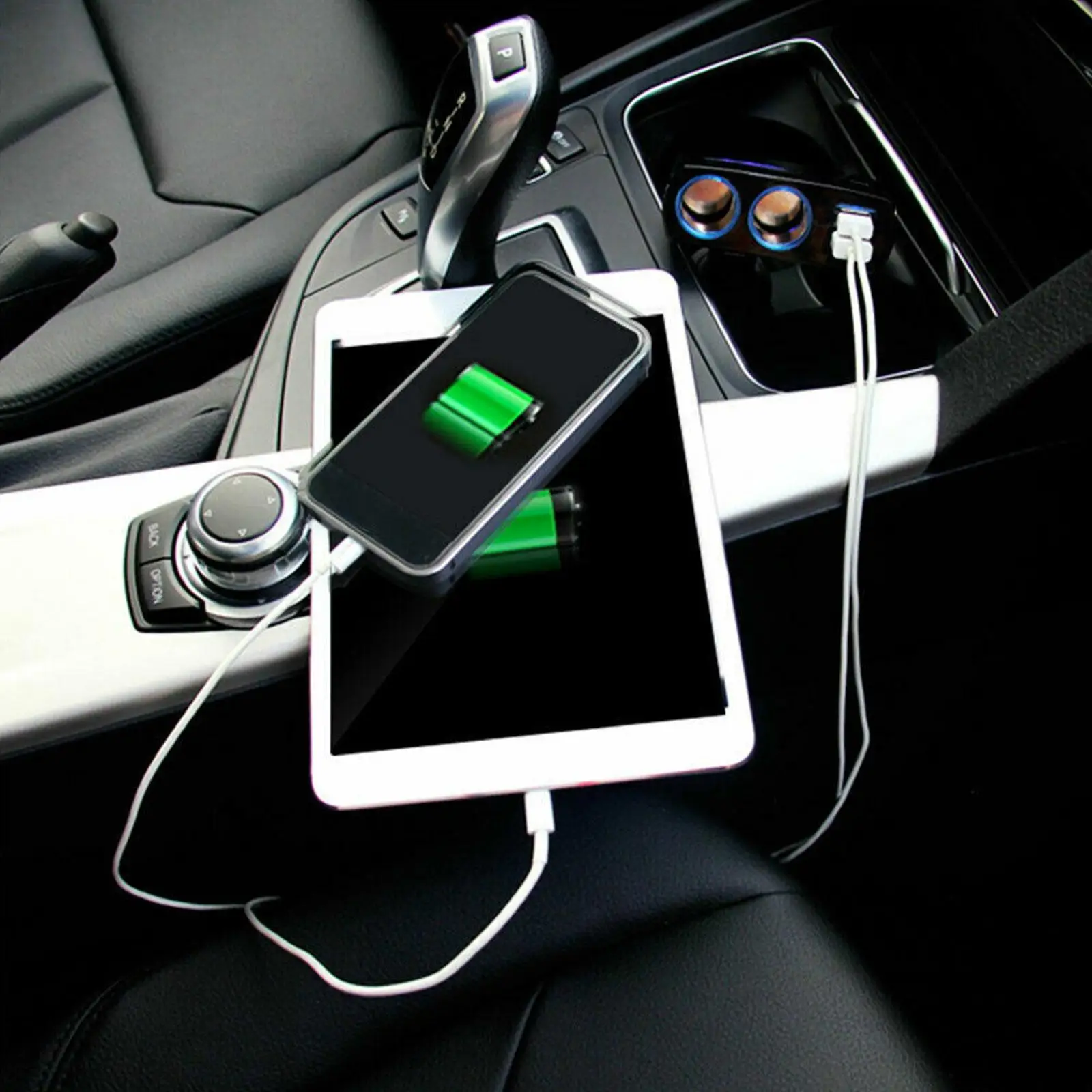 범용 듀얼 USB 차량용 충전기 어댑터, 12V, 24V 담배 라이터 소켓 분배기, 여러 장치에 전원 공급, K9T5