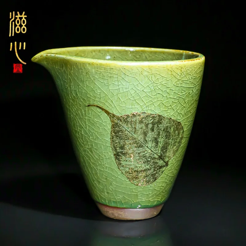 

|Zixintang fair cup Jianzhan tea set sub tea set wooden leaf tea cup high-end public cup tea sea tea drain integrated set