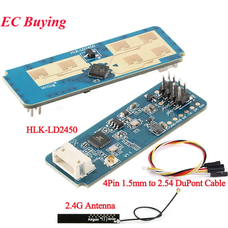 HLK-LD2450 24-GHz Millimeterwellen-Radarsensor – 8 M Reichweite, ±60° Erfassungswinkel, FMCW, 5V – Für Bewegungserkennung Und Personen-Tracking In Smart Home & Büro
