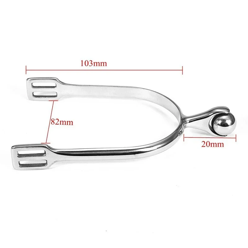 New 1 Pair Stainless Steel Horse Riding Sports Portable Silver Equestrian Boots Training Horse Spurs Equipment With Roller Ball 3