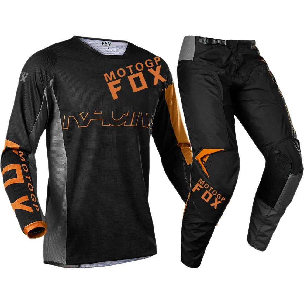 Traje de carreras de Motocross para hombre, conjunto de equipo de  motocicleta, Jersey, pantalones, Troy Fox 180/360 Revn/Oktiv/Mach/FAZR Trev  - AliExpress
