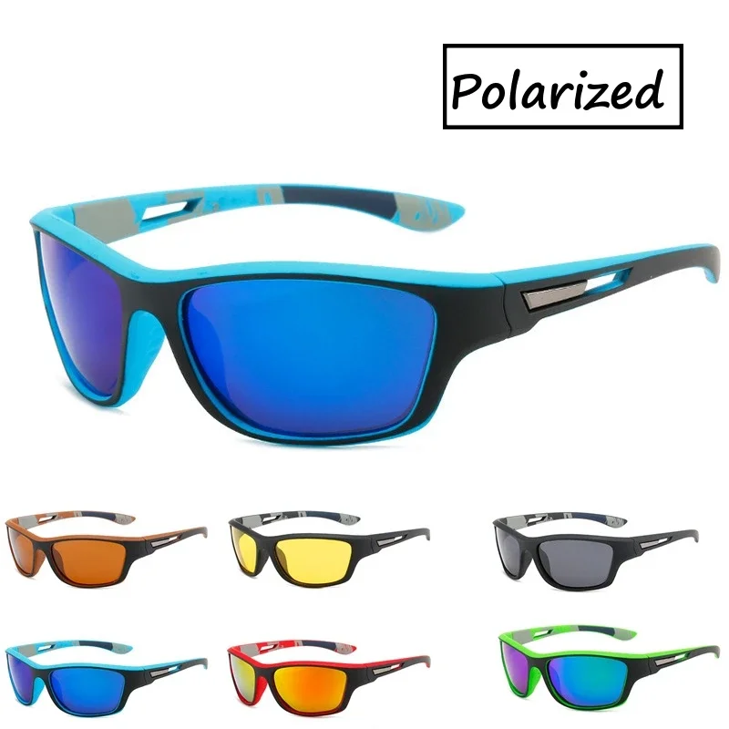 

Men's Retro Polarized Sunglasses Unisex Travel Square Frame Ultralight Sports Sun Glasses Outdoor Riding Goggle Shades for Male