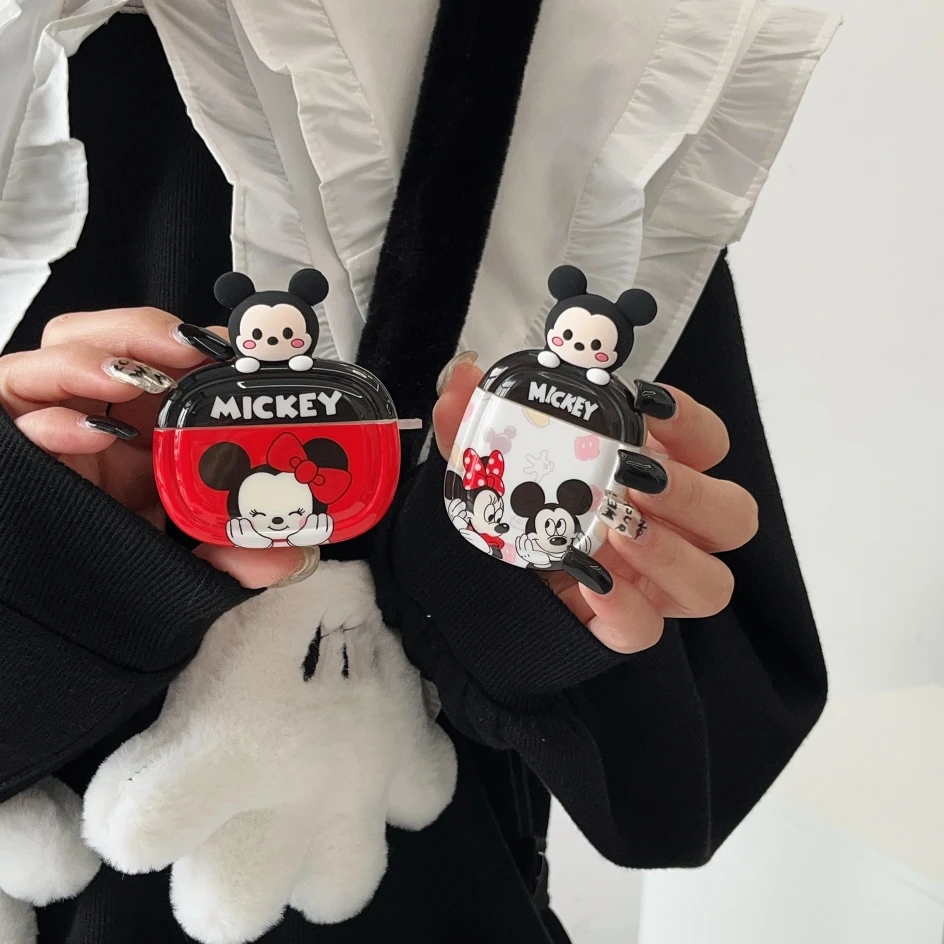 

3D Earphone Cover for AirPods 1 2 Disney Mickey Minnie Sanrio Kuromi Pochacco Soft Silicone Protective Case for AirPod 3rd Pro 2