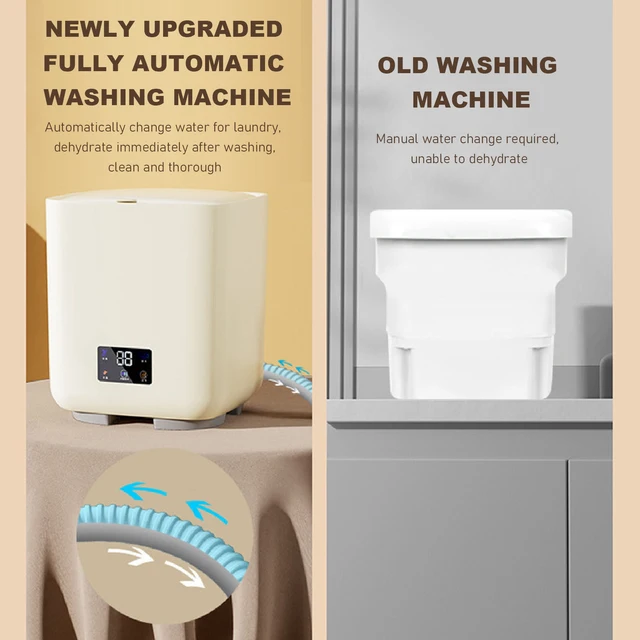 Fully Automatic Small Washing Machine 7L Large Capacity Portable Washing Machine with Spin Dryer for Dormitory Family Apartment 5