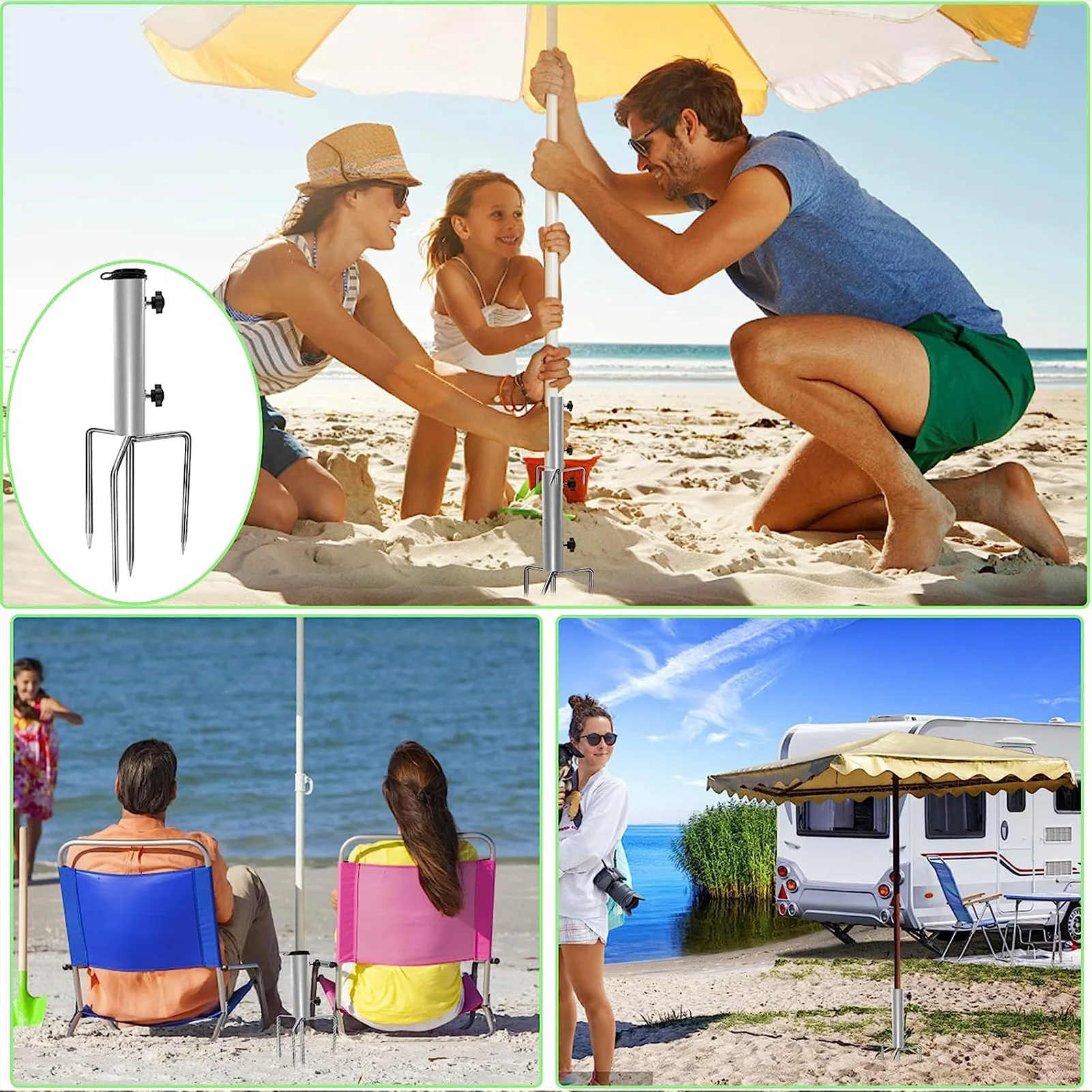 Outdoor Patio Umbrella Holders Outdoor Umbrella Stable Ground Stake for Outdoor Camping Picnic
