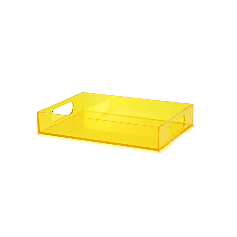 Sleek Clear Acrylic Organizer Tray with Handle