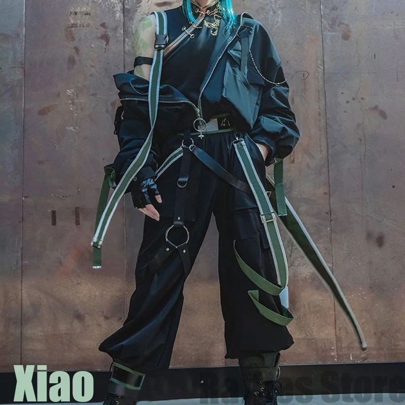 

Парик для косплея Xiao Element Doujin, черный костюм для фанатов Xiao