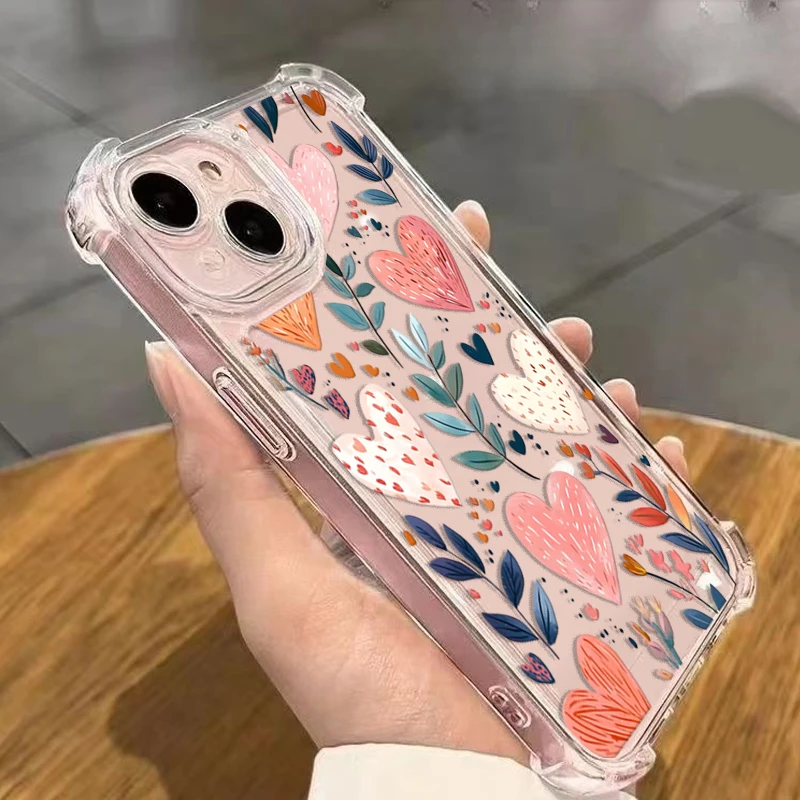 Violet Floral Transparent Phone Case