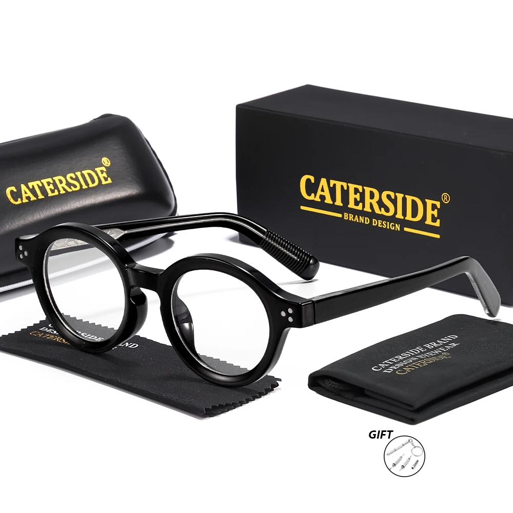 CATERSIDE Mode Herren Kleine Optische Gläser Oval Dicken Rahmen Tr-90 Rahmen Brillen Damen Tägliche Lesebrille – Detail 8