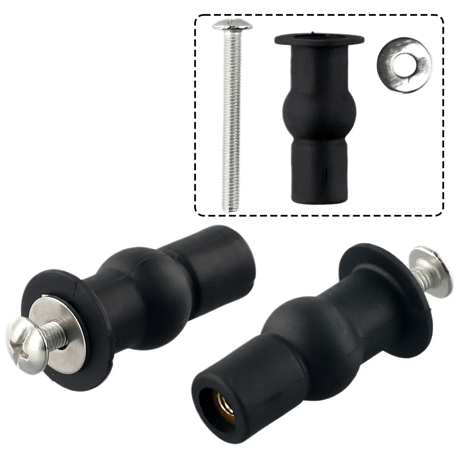 2pcs Top Fix Toilet Seat Screws Nut Cover Lid Pan Fixing WC Blind Hole Fitting Kits Universal Bathroom Accessories Replacement