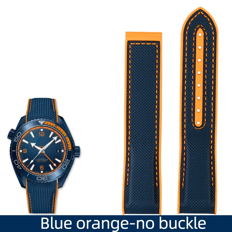 Nylon Rubber Watchband with Deployant Clasp - Silicone Strap Accessory