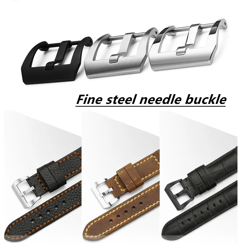 Per Cinturino Panerai Fibbia Ad Ago In Acciaio Inossidabile 316L Fibbia Ad Ardiglione Lucida Smerigliata Con Logo 20Mm 22Mm 24Mm 26Mm