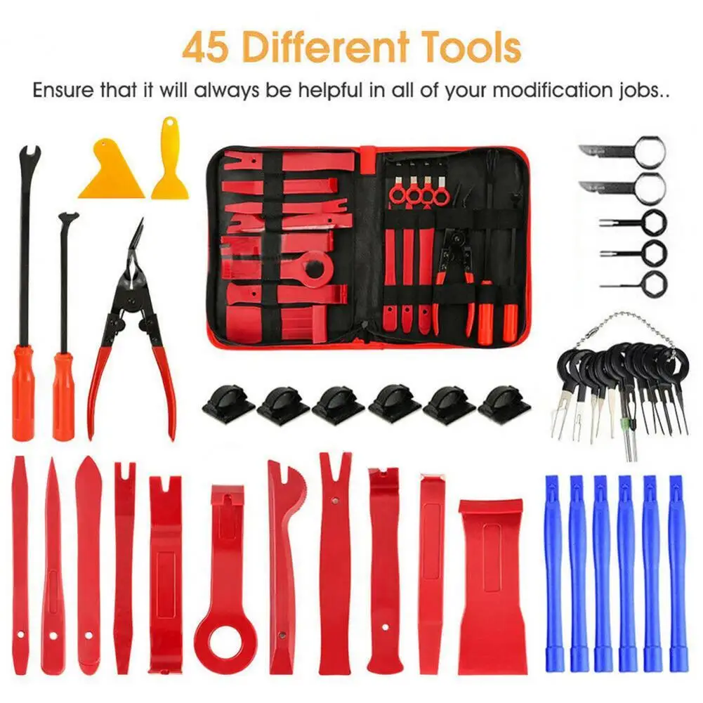 45Pcs/Set Pry Bar  Comfortable   Removal Tool Car Panel Removal Open Pry Tools