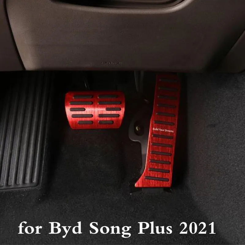 

For BYD SONG PLUS DM-i 2021 2022 Accessory Car Accelerator Gas Brake Foot Rest Pedal Pad Pedals Pad Non-Drilling Pedals