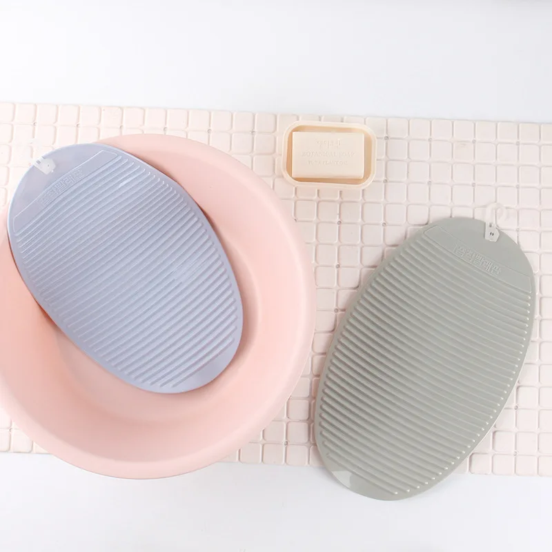 Creative Soft Rubber Washboard Portable Small Washboard Mini Anti-slip Laundry Mat Foldable Soft Laundry