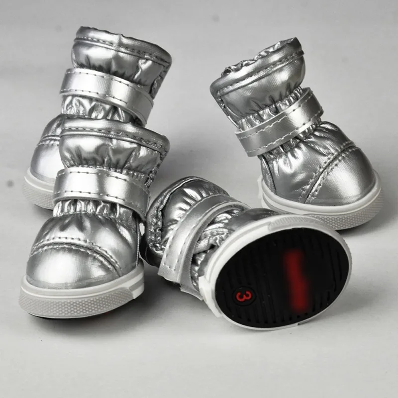 thumbnail image 1 of botas de nieve de invierno, informales, cálidas, antideslizantes, impermeables, para cachorros, botas antideslizantes para perros pequeños, medianos, chihuahuas y yorkshire, 1 of 5