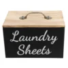 Laundry Room Storage Box Dryer Sheet Holder Large Capacity Wood Tissue Dispenser Fabric Softener Basket Multifunctional Easy 1