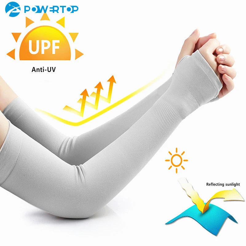 1Pair UV Sun Protection Arm Sleeves for Men Women, UPF 50 Cooling Arm