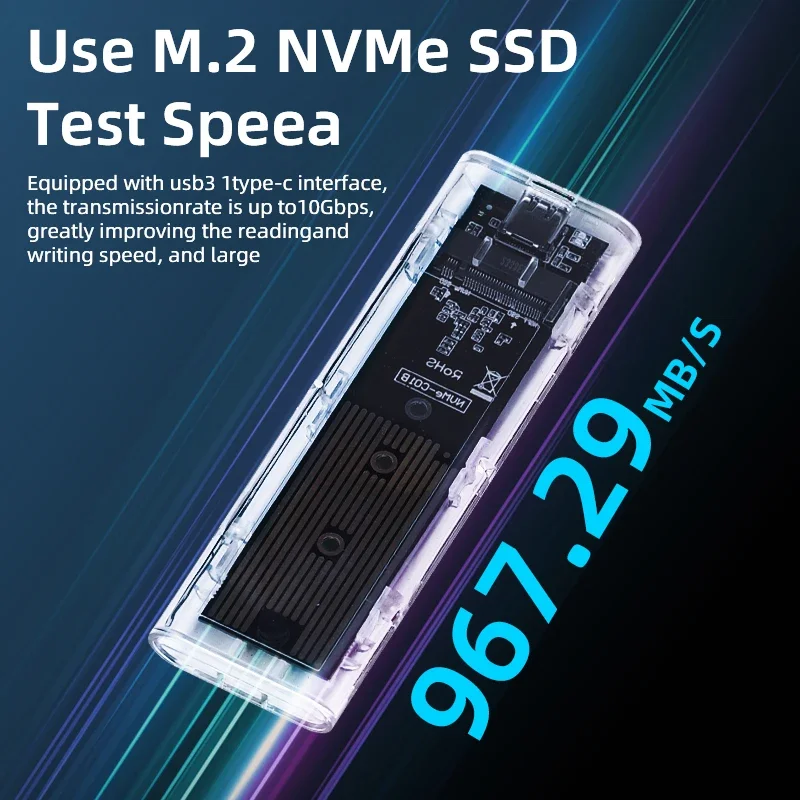   Ŭ ϵ ũ ̽, M.2 10Gbps NVME PCIe 5Gbps NGFF SATA   SSD ڽ, 2230, 2242, 2260/2280