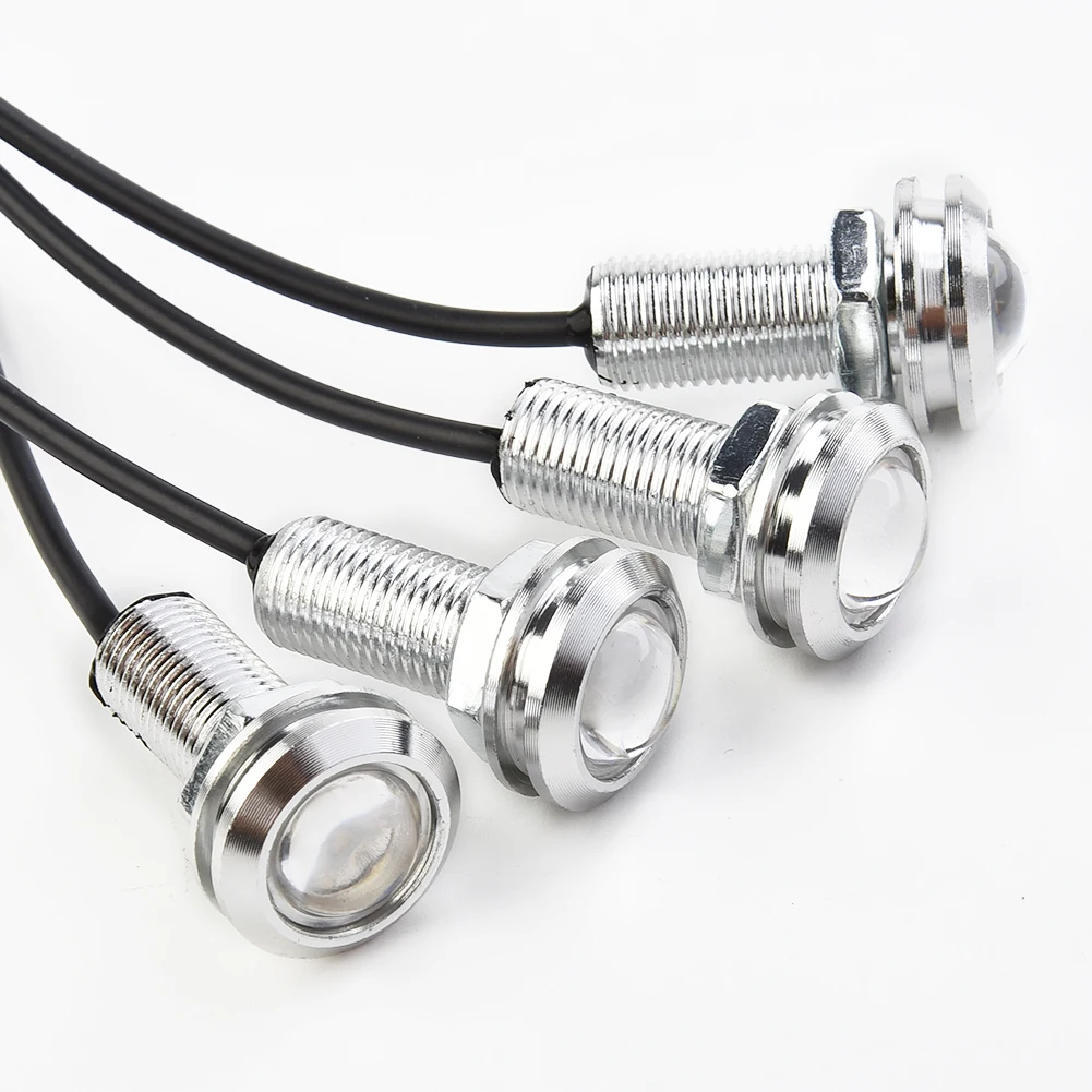 4Pcs marine boat lights Blue Stern Light Round LED Tail Lamp Silver Waterproof Underwater Runner Side Marker Lights