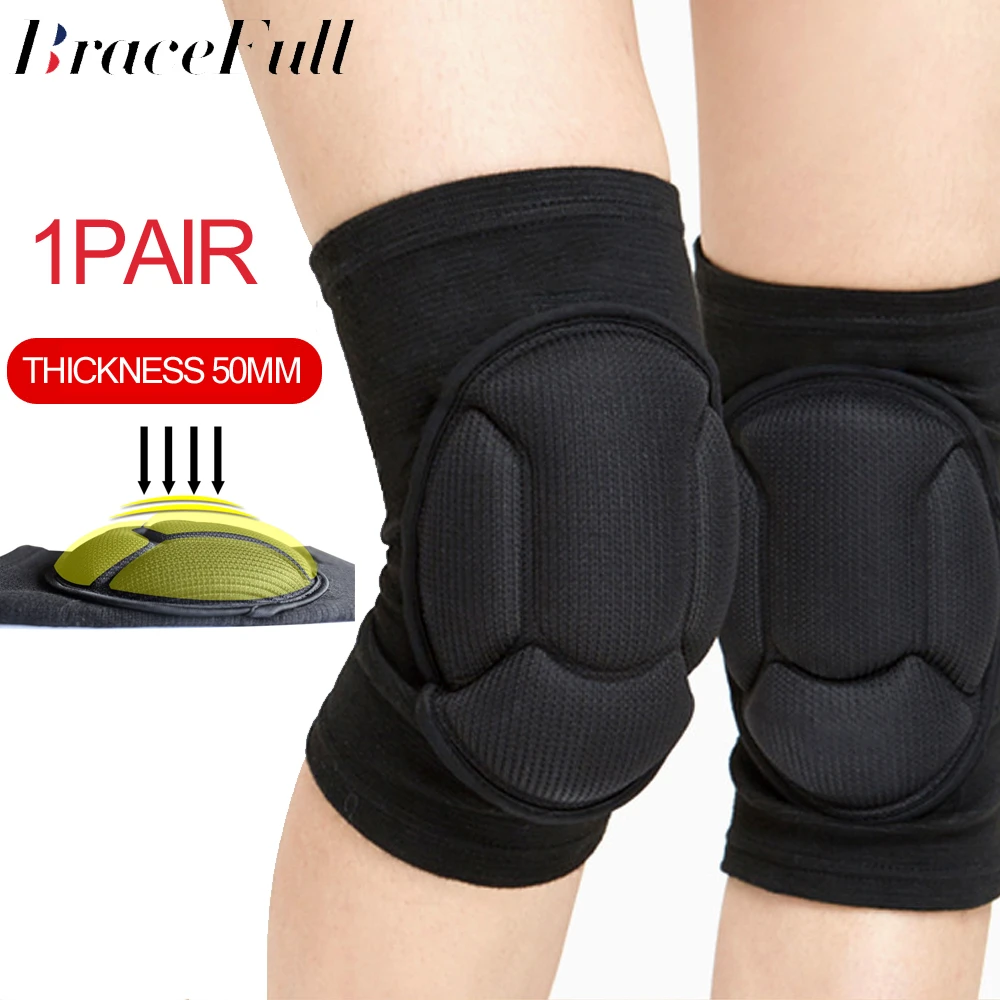 1Pair Thickening Sports Knee Pads Elastic Knee Pads Support Fitness Gear Basketball Volleyball