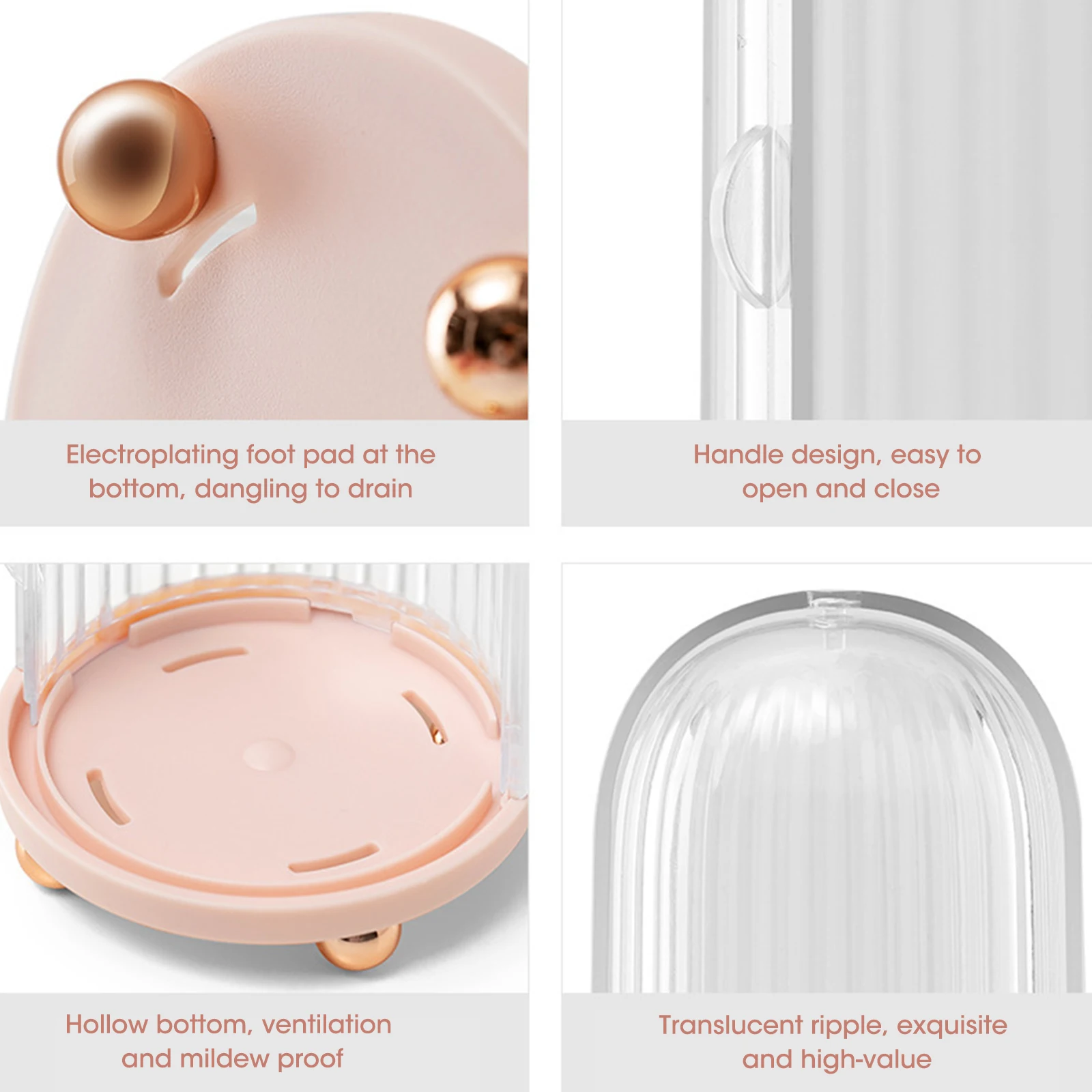 Makeup Organizer Dustproof Makeup Sponge Beauty Egg Bracket with Dryer Cover Cosmetic Organizer Box Gourd Powder Puff Rack Holder Drying Stand Makeup Storage Box Cosmetic Storage Box