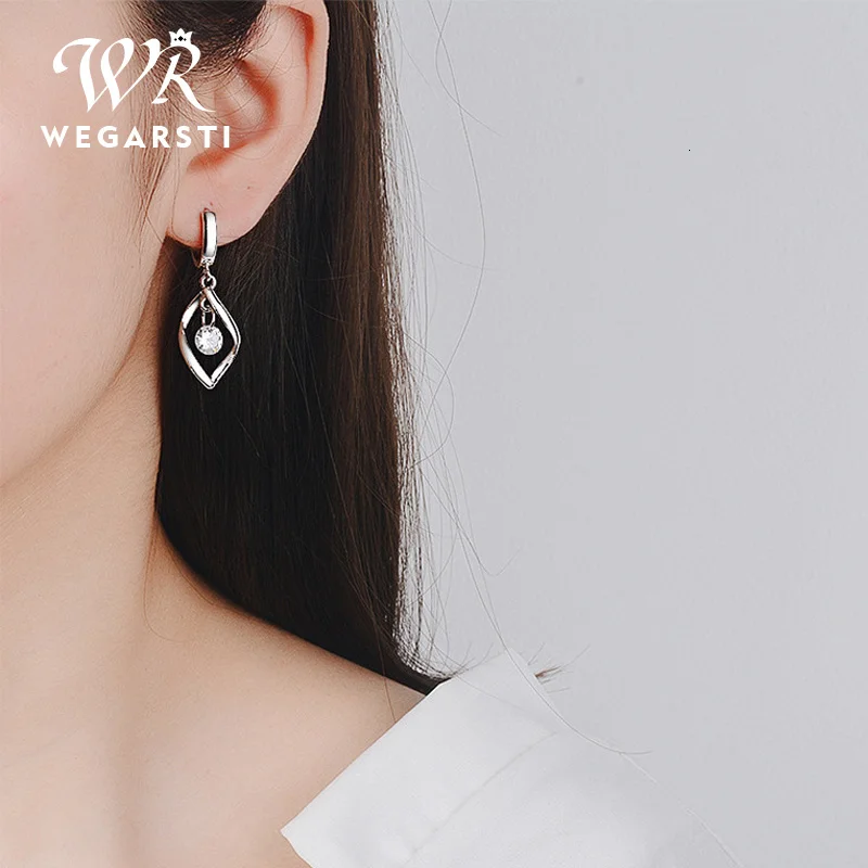 WEGARASTI Silver New Jewelry Earrings Fashion Silver Fashion Women Earrings Simple Style Jewelry Gift For Girls