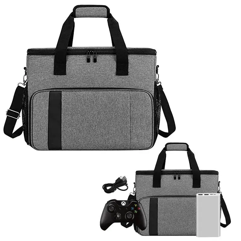 Game Console Bag For PS 5 Controller Travel Carrying Case Storage Backpack Hard Shell Protective Handbag With Multiple Pockets