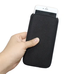 Shockproof Neoprene Mobile Phone Pouch - 17x9cm (Black)