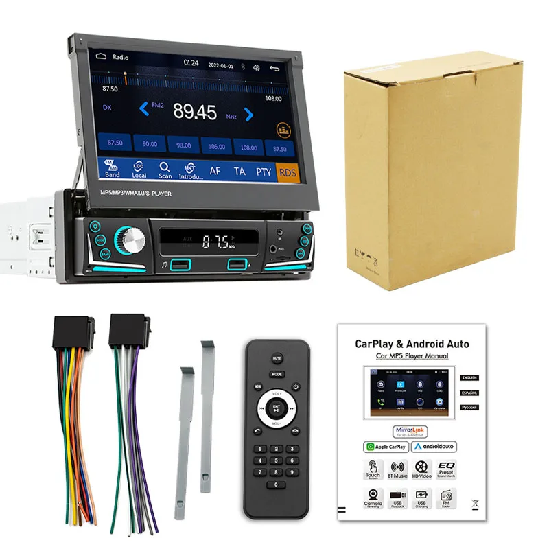 Android Car Radio Auto radio 1 Din 7 ''Pantalla táctil reproductor  multimedia para coche navegación GPS Wifi Auto MP5 Bluetooth USB FM cámara  de visión trasera, Mode de Mujer