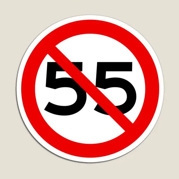 

No 55 Mph Speed Limit Magnet Decor Funny Stickers Cute Colorful Children Kids Home Baby for Fridge Organizer Refrigerator Toy