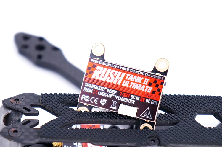 

RUSHFPV RUSH Tank II Ultimate VTX 5.8G 48CH RaceBand Pitmode 25mW 200mW 500mW 800mW Adjustable FPV VTX 2-8S for FPV Drones
