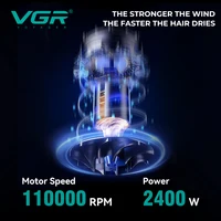 VGR Sèche-cheveux professionnel puissant Moteur sans balais amélioré 110 000 tr/min Souffleur Promotion Convient aux salons de coiffure à domicile Sèche-cheveux ionique V-469 2
