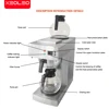 Xeoleo Commerical Coffee brewer Cafe American machine hot plate Full-Automatic Coffee machine  with Coffee Pot Coffee maker 3