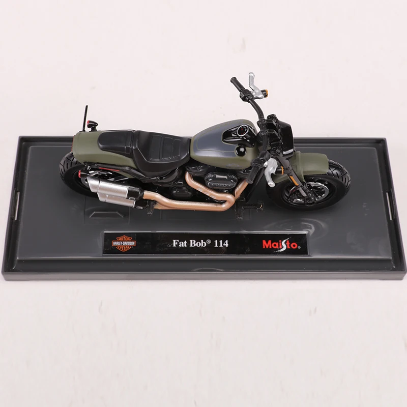 Maisto 1:18 2022 Fat Bob 114 Motorcycle Car Simulation Alloy Car Model 6