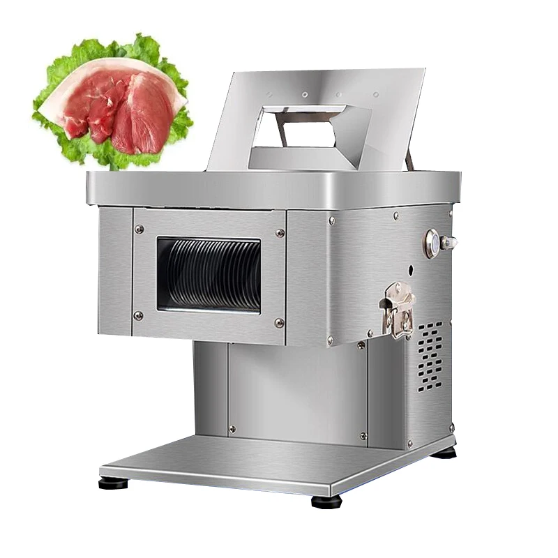 

Commercial Meat Slicer Electric Meat Cutter Shred Machine Automatic Vertical Big Power Beef Slicing Cutter 1100W